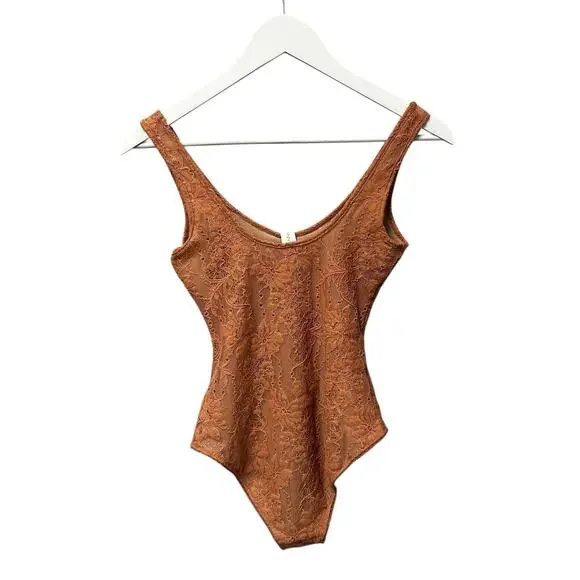 NWT Zimmermann Blush Pink Lace Scoop Neck Bodysuit Womens US 4 - Picture 8 of 8